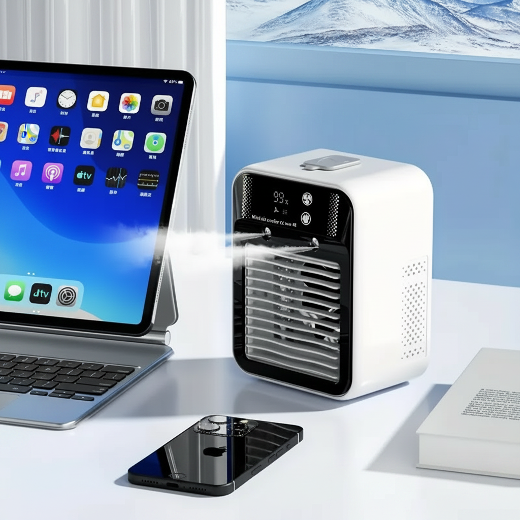 Fan Portable Air 3-in-1 Fan with 2 Mist Speeds – Personal Mist Cooler for Bedroom, Office & Camping Fan 2026